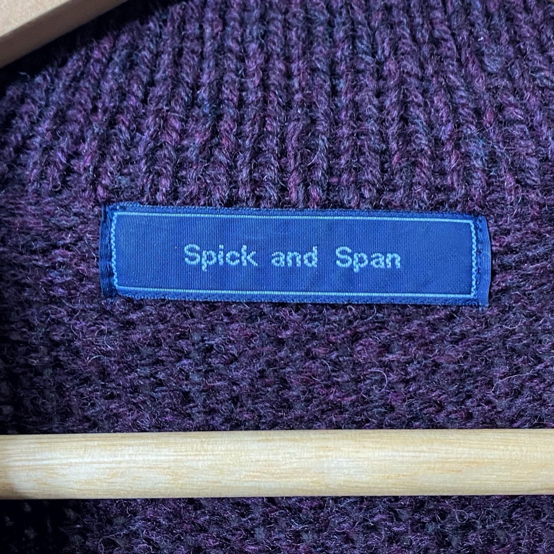 Spick & Span(スピックアンドスパン)の【Spick and Span】厚手ニットカーディガン 襟付 ライトコート レディースのトップス(カーディガン)の商品写真