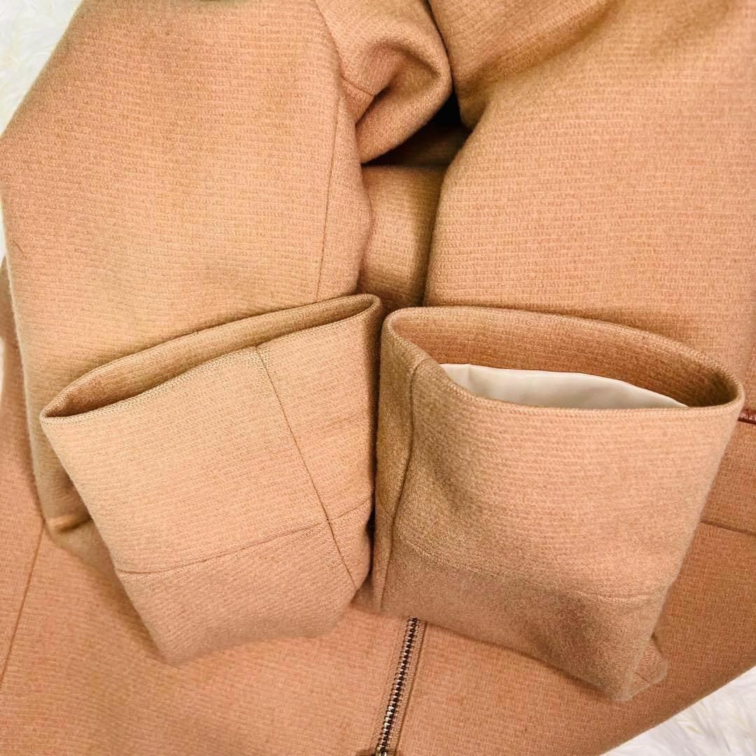 美品☆イエナ コクーンコート コート ノーカラー カシミヤ混 キャメル