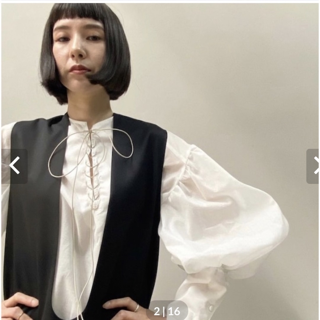 ANNIK アニックDeep u dress twill black - ロングワンピース/マキシ