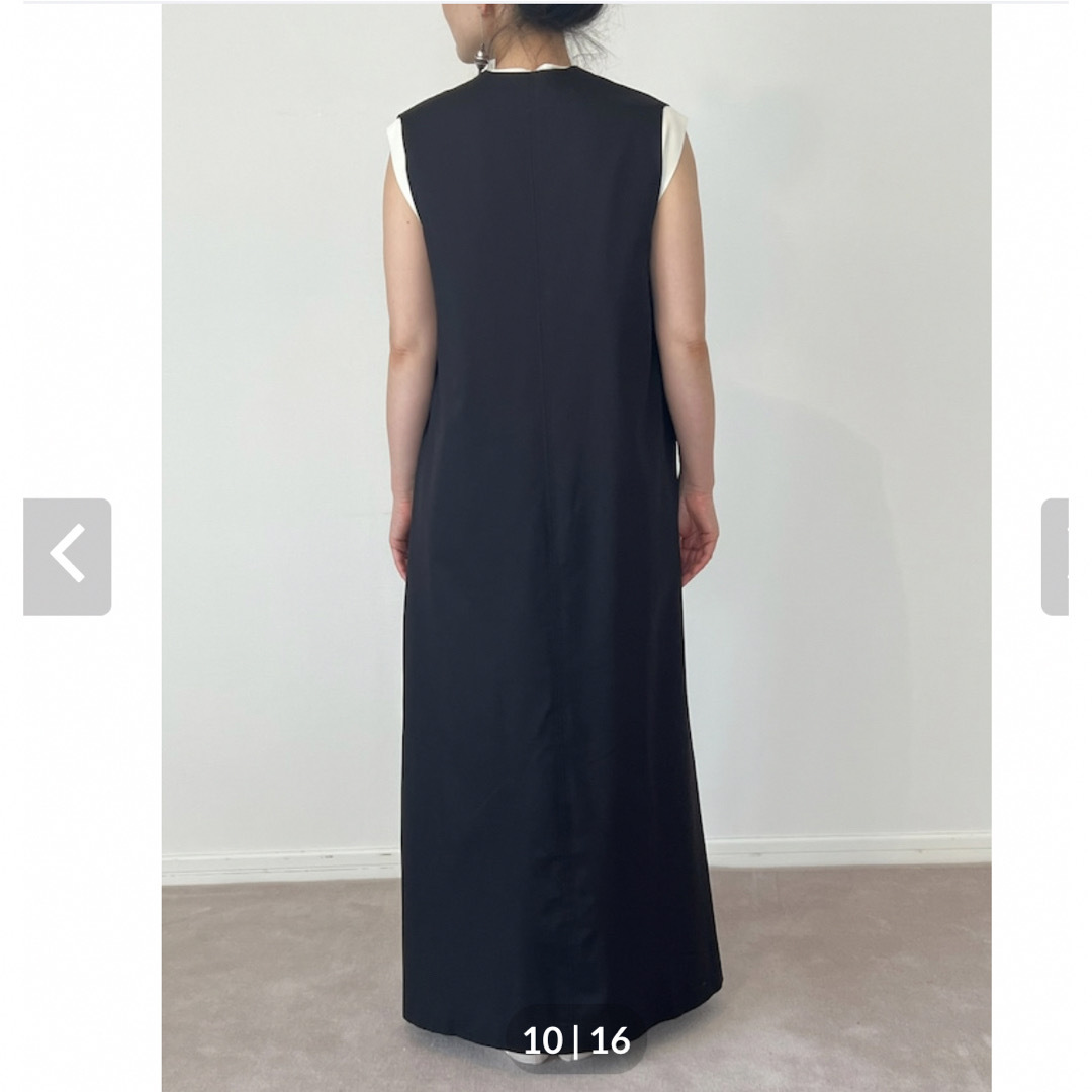 ANNIK アニックDeep u dress twill black - ロングワンピース/マキシ