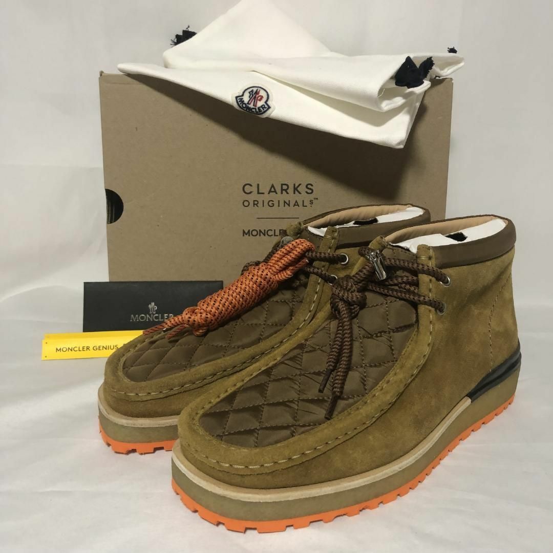 訳あり UK7 MONCLER CLARKS Wallabee ワラビーブーツ