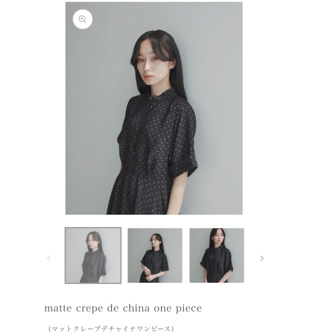 matte crepe de china one piece - ロングワンピース/マキシワンピース