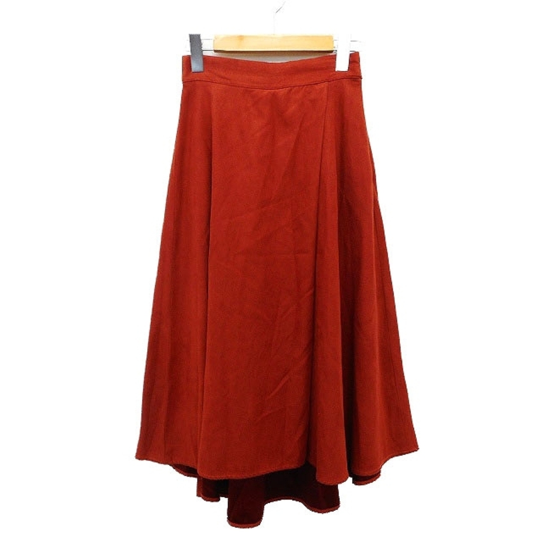 mysty woman(ミスティウーマン)のミスティウーマン mysty woman フレア スカート ロング スエード調 レディースのスカート(ロングスカート)の商品写真