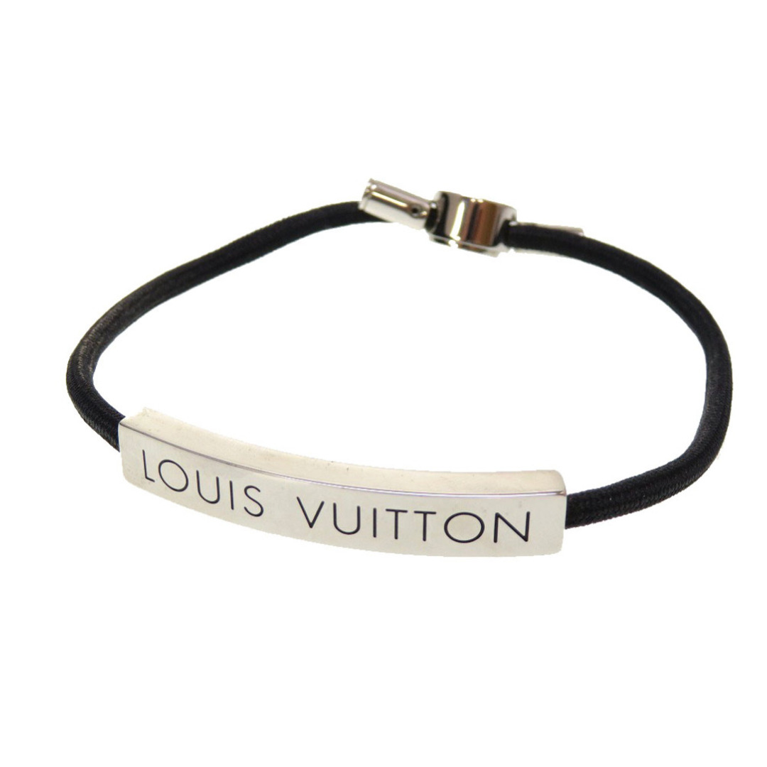 美品 ルイ ヴィトン ブレスレ スペースLV M67417 ブラック ブレスレット 黒 LV 0227  LOUIS VUITTON メンズ