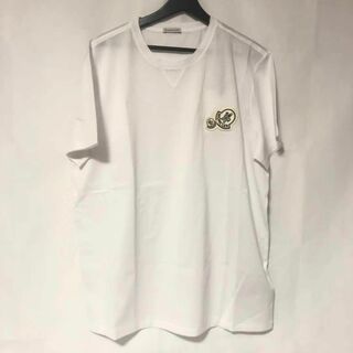 モンクレール(MONCLER)のXXLサイズ Moncler モンクレール ダブルロゴ入りTシャツ ホワイト(Tシャツ/カットソー(半袖/袖なし))