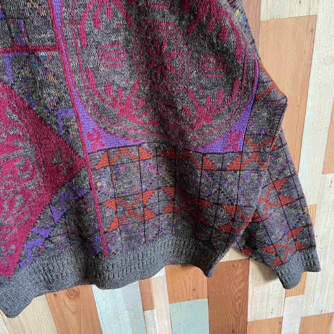 ART VINTAGE - 国産レトロ古着 ミックスニット ユニセックス vintage