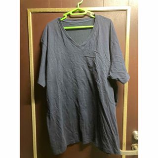 ユニクロ(UNIQLO)の3XL 青　ブルー　Blue ドライカラーVネックT(Tシャツ/カットソー(半袖/袖なし))