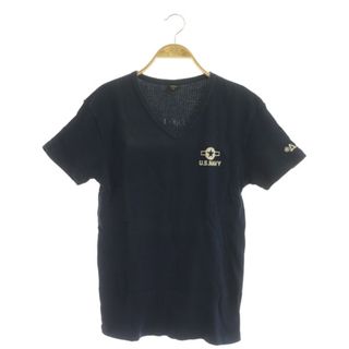 アヴィレックス(AVIREX)のアヴィレックス AVIREX Tシャツ カットソー リブ Vネック プリント(Tシャツ/カットソー(半袖/袖なし))