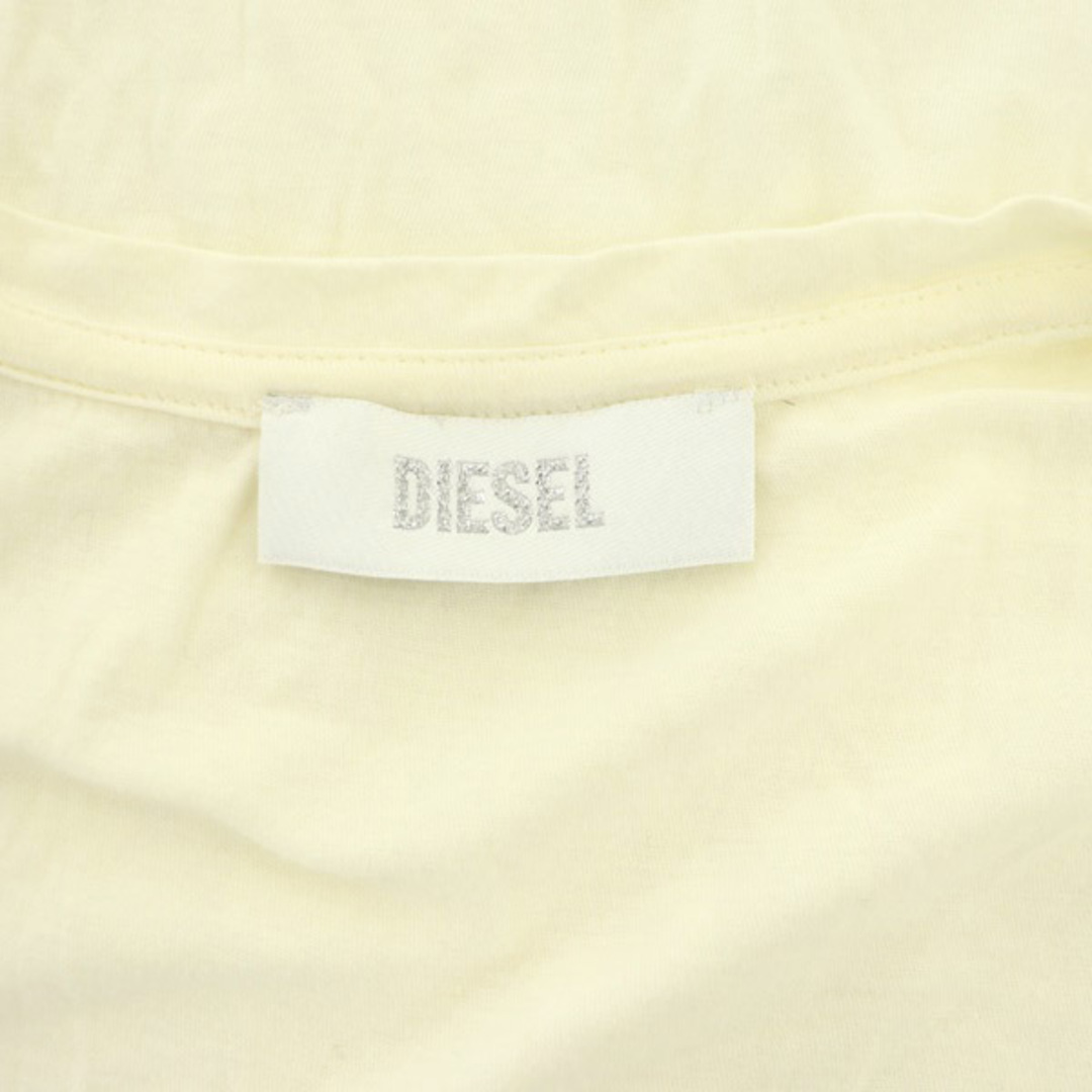 DIESEL(ディーゼル)のディーゼル DIESEL カットソー 半袖 ビーズ刺繍 Uネック コットン XS レディースのトップス(カットソー(半袖/袖なし))の商品写真