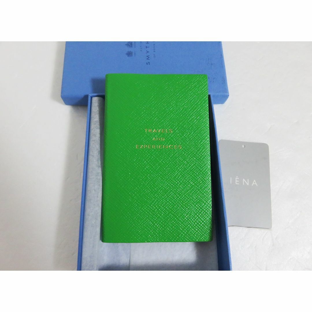 新品 Smythson ノートブック グリーン PANAMA