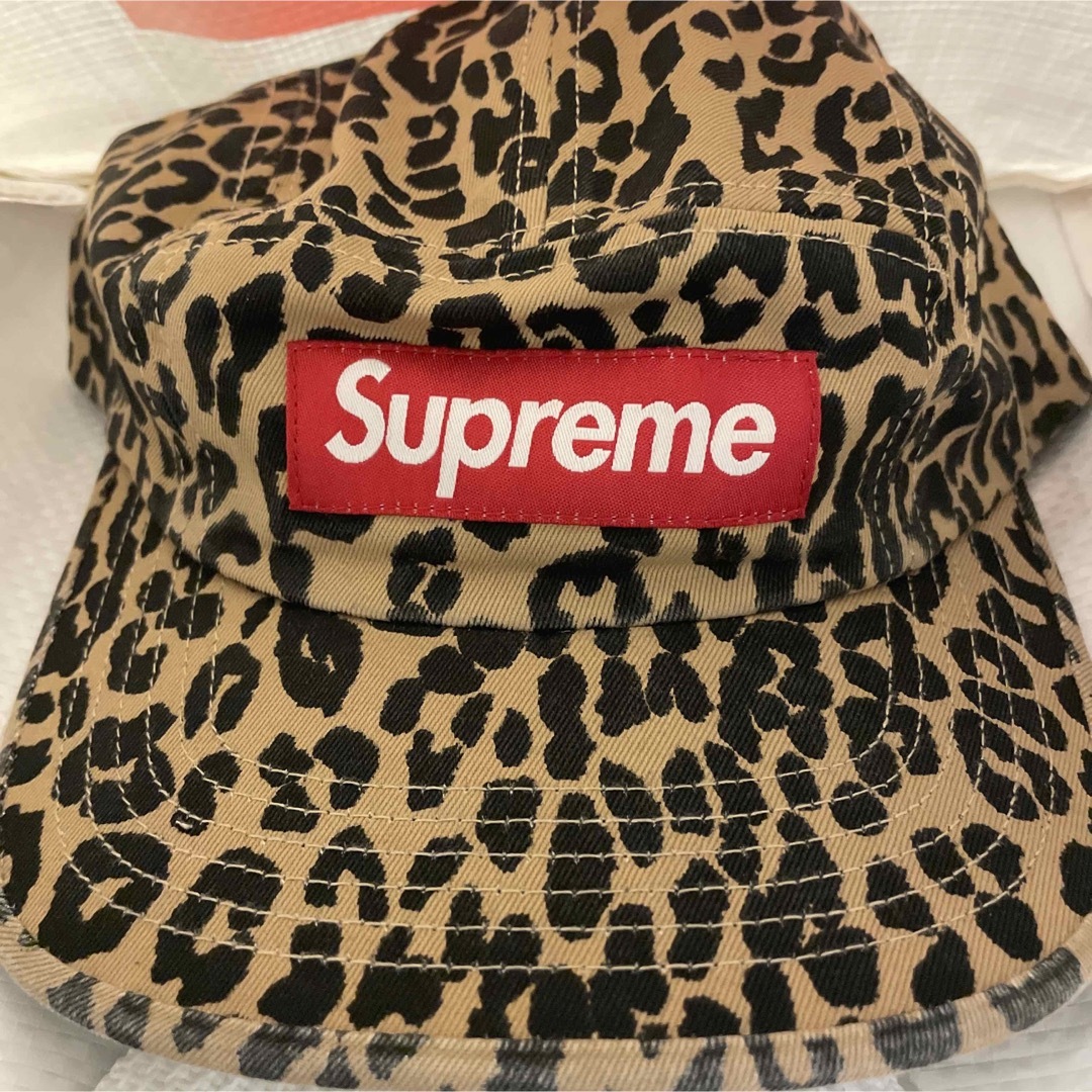 supreme Washed Chino Twill Camp Cap ヒョウ柄