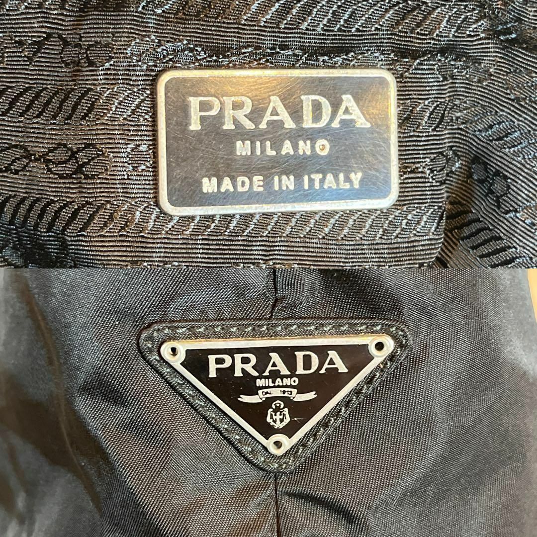 PRADA - 美品✨プラダ ショルダー ナイロン カーキ 三角ロゴ