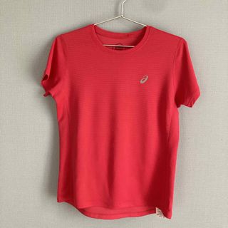 アシックス(asics)の[ほぼ新品] アシックス　フーシャピンク　ランニングTシャツ　M(Tシャツ(半袖/袖なし))