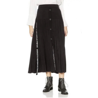ダブルスタンダードクロージング(DOUBLE STANDARD CLOTHING)のダブルスタンダードクロージング　ロゴラインテーププリーツスカート(ロングスカート)