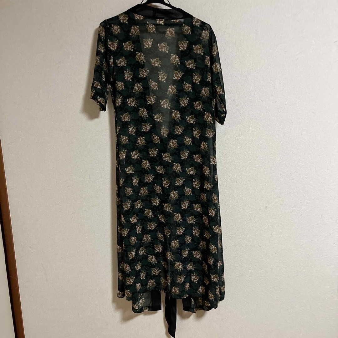 ロングカーディガン　花柄 キッズ/ベビー/マタニティのキッズ服女の子用(90cm~)(カーディガン)の商品写真