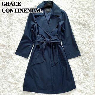 グレースコンチネンタル(GRACE CONTINENTAL)の極美品✨グレースコンチネンタル トレンチコート リボン フレア 襟(トレンチコート)