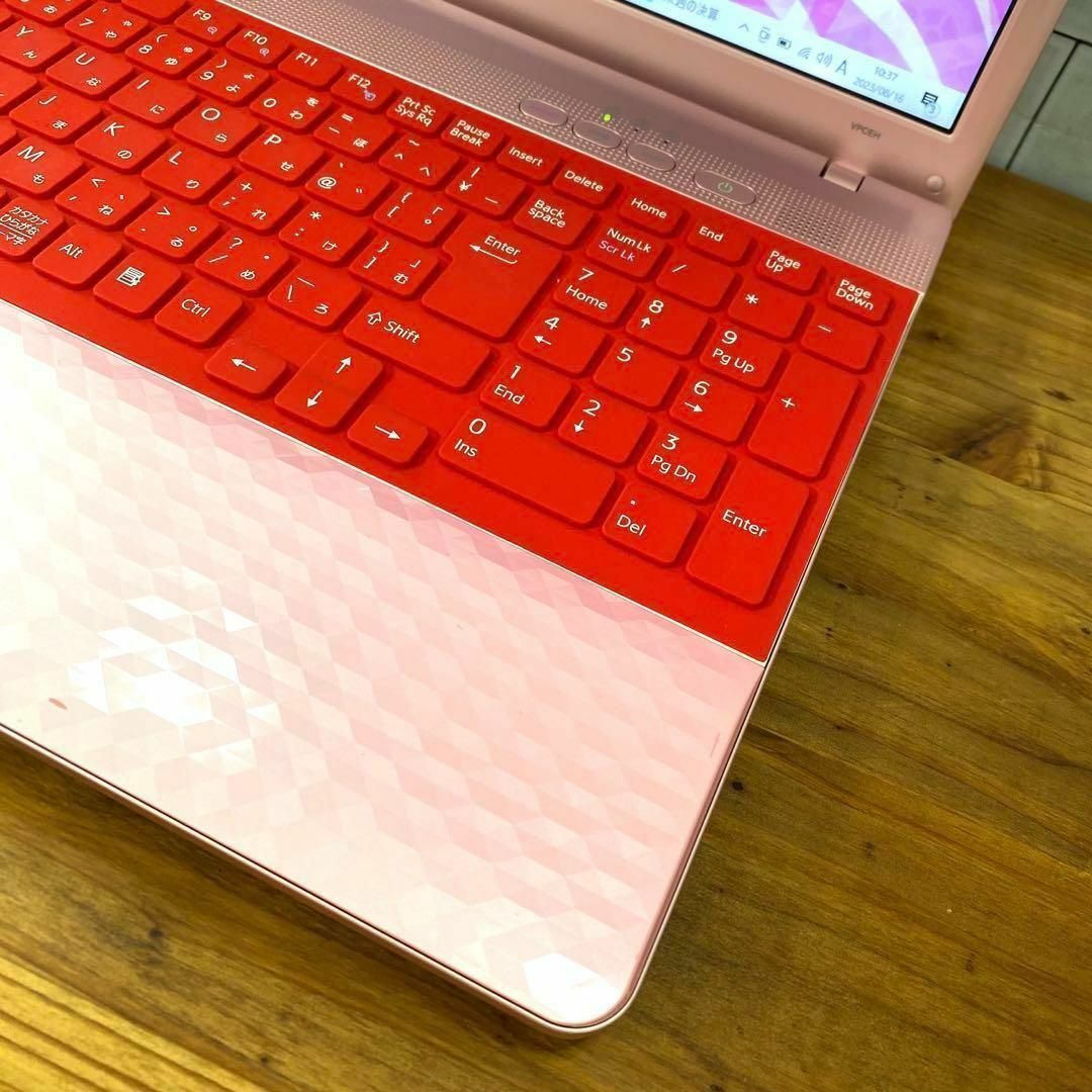 SONY - 【美品】VAIOダイヤカットピンク&レッド☘core i5☘新品SSD256