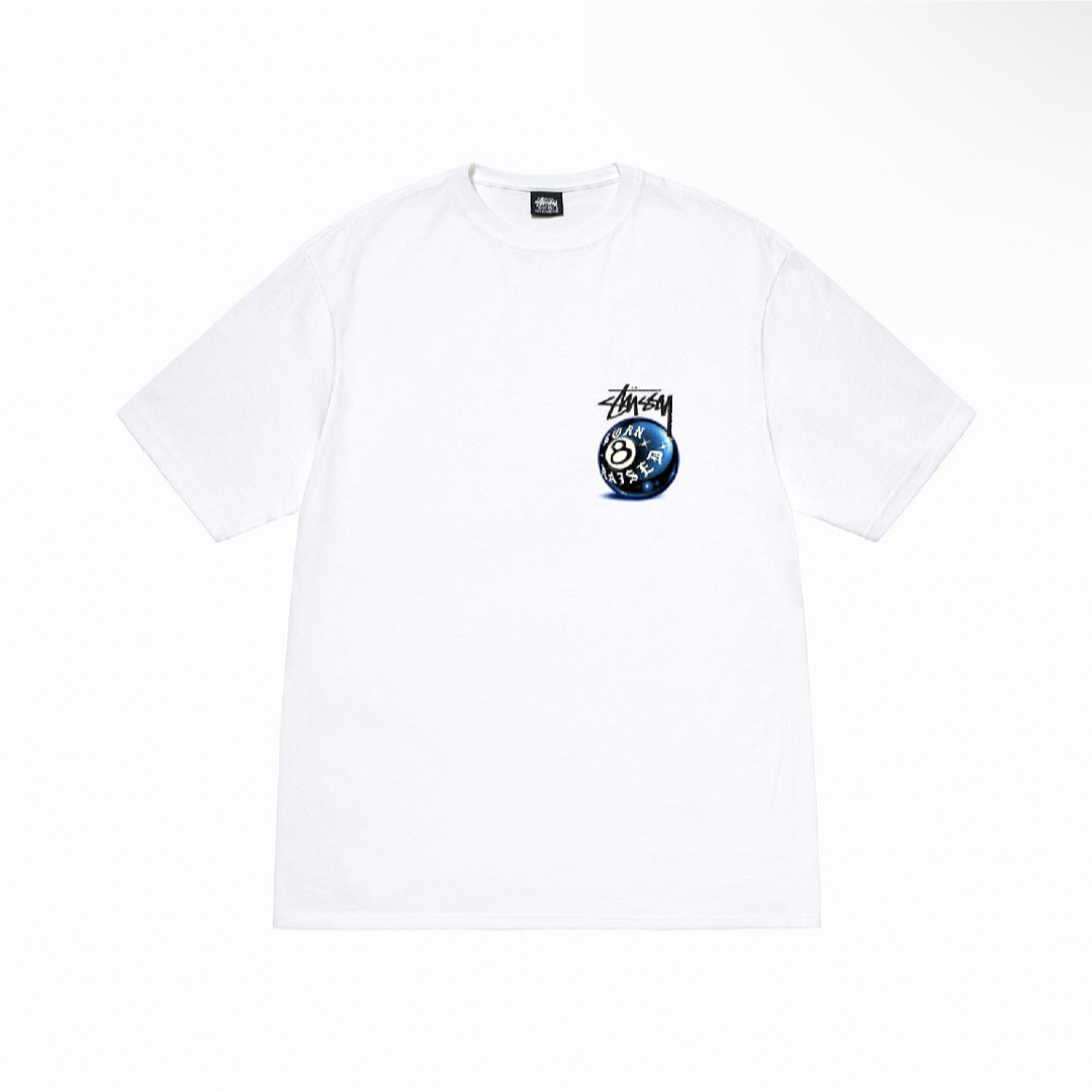 Stussy Born x Raised 8 Ball Tee white L