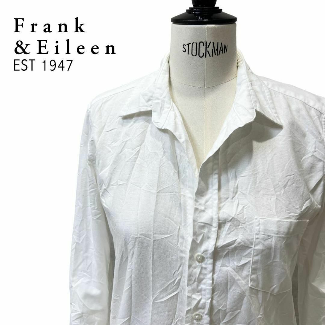 USA製 Frank&Eileen BARRY シワ加工 長袖 スキッパーシャツ