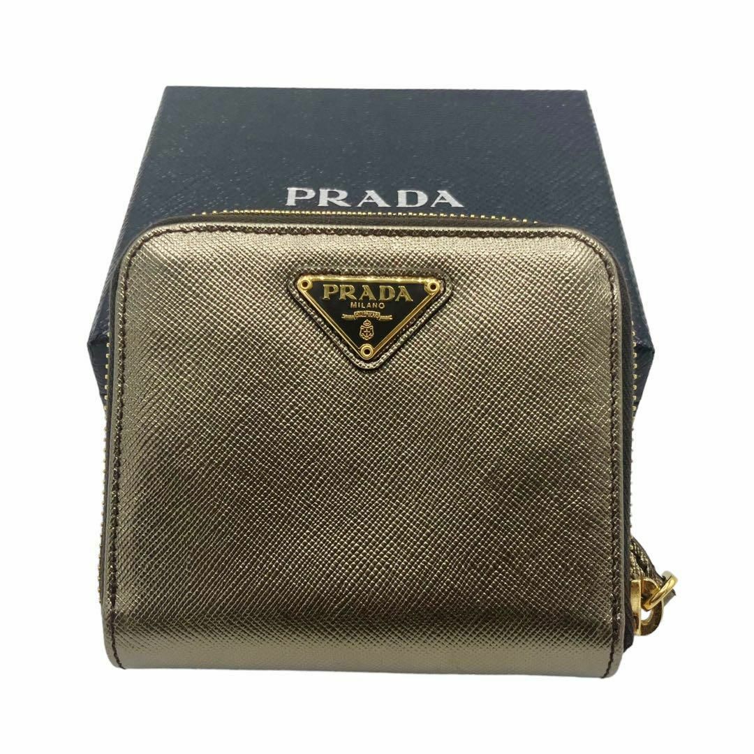 909 極上美品 PRADA プラダ 2つ折り財布