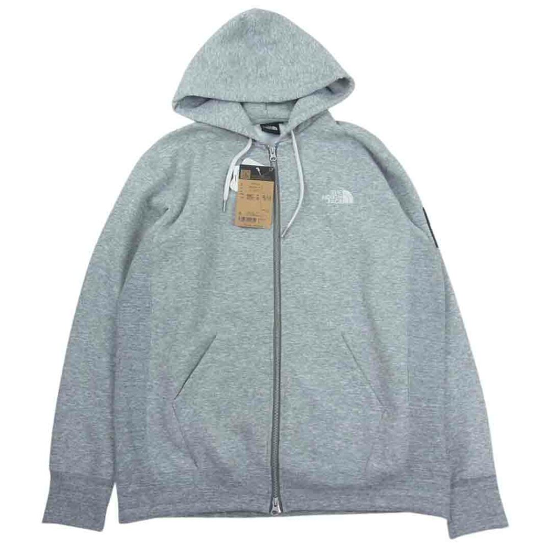 THE NORTH FACE ノースフェイス パーカー NT62232 SQUARE LOGO FULLZIP スクエアロゴ フルジップ フーディー スウェットパーカー グレー系 XL【新古品】【未使用】