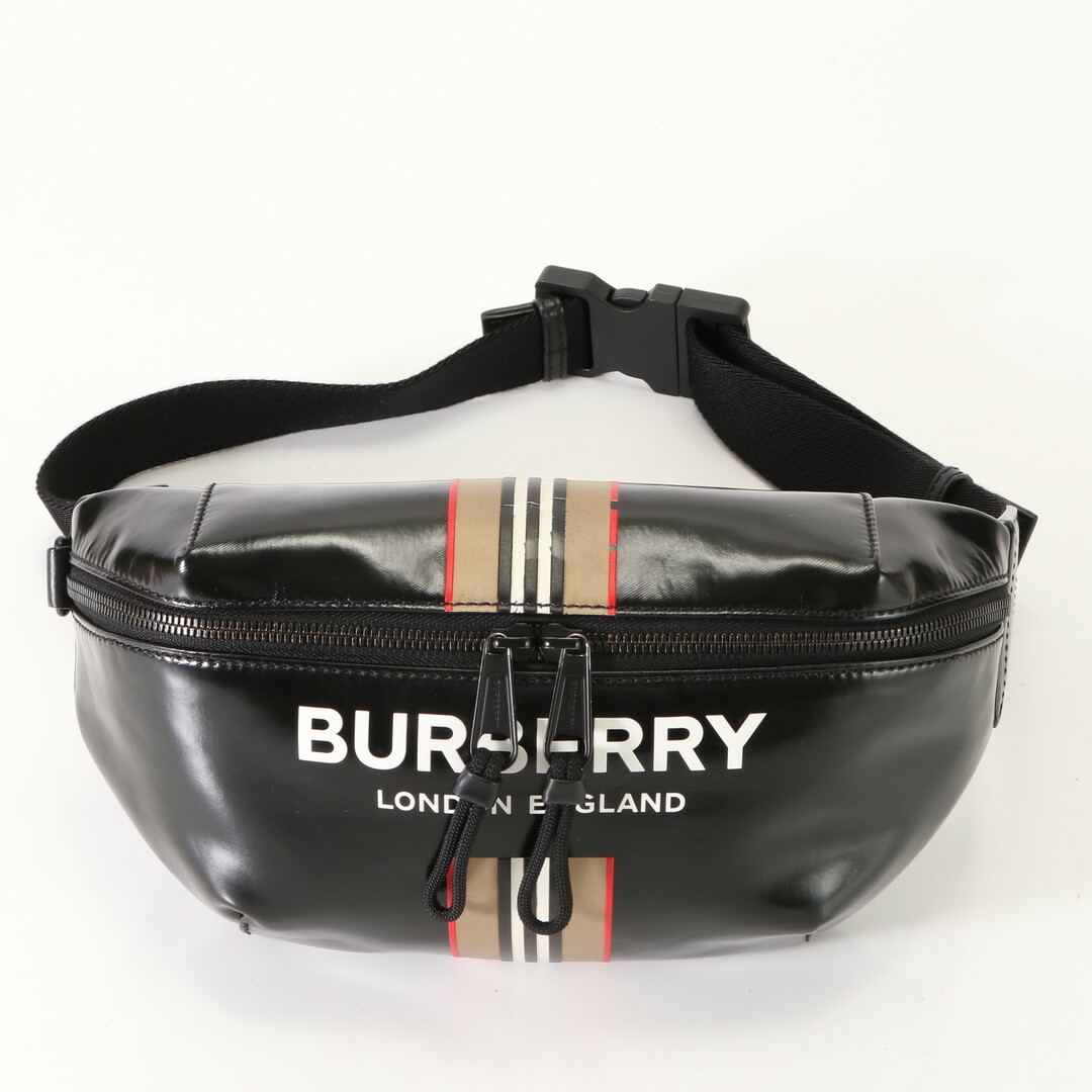 BURBERRY(バーバリー)の美品 バーバリー ソニー バムバッグ ストライプ 2WAY ウエスト バッグ ショルダー ボディバッグ レザー メンズ AET 0829-T23 メンズのバッグ(ウエストポーチ)の商品写真