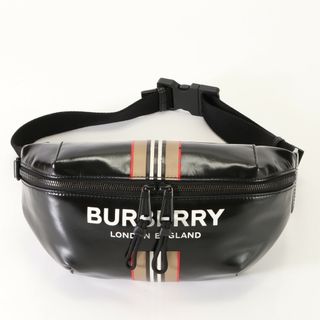 バーバリー(BURBERRY)の美品 バーバリー ソニー バムバッグ ストライプ 2WAY ウエスト バッグ ショルダー ボディバッグ レザー メンズ AET 0829-T23(ウエストポーチ)