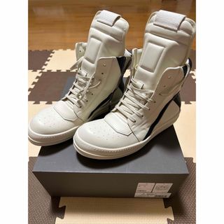 リックオウエンス(Rick Owens)のRick Owens  GEOBASKET / MILK/BLACK/MILK(スニーカー)