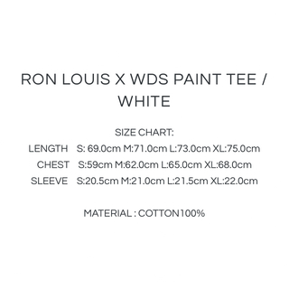 RON LOUIS X WDS PAINT TEE WHITE Lサイズ