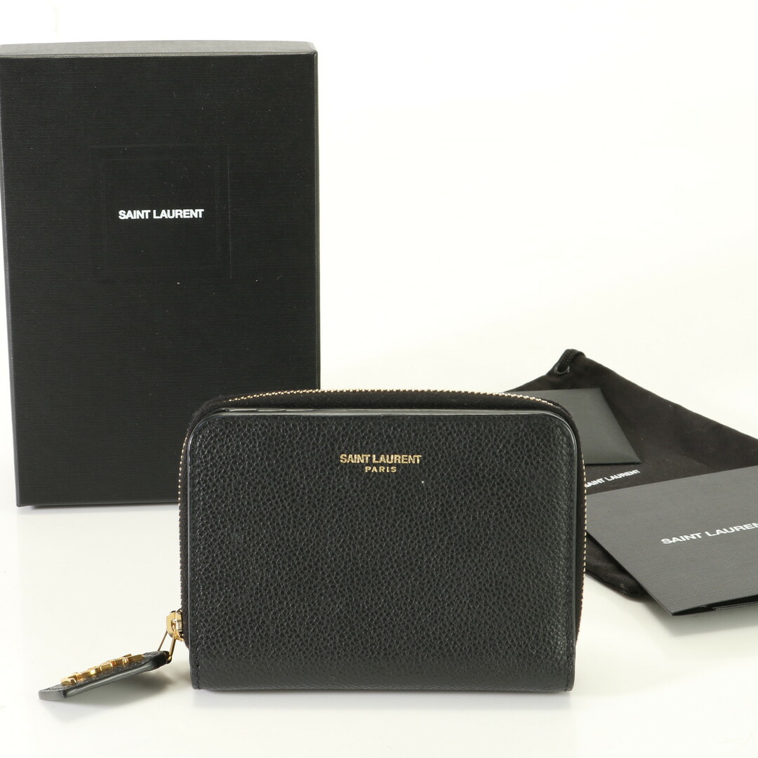 SAINT LAURENT サンローラン リヴゴーシュ ラウンドジップウォレット-