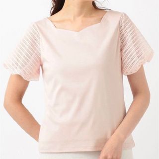 TOCCA トッカ パールレースカットソー Tシャツ ネイビー M