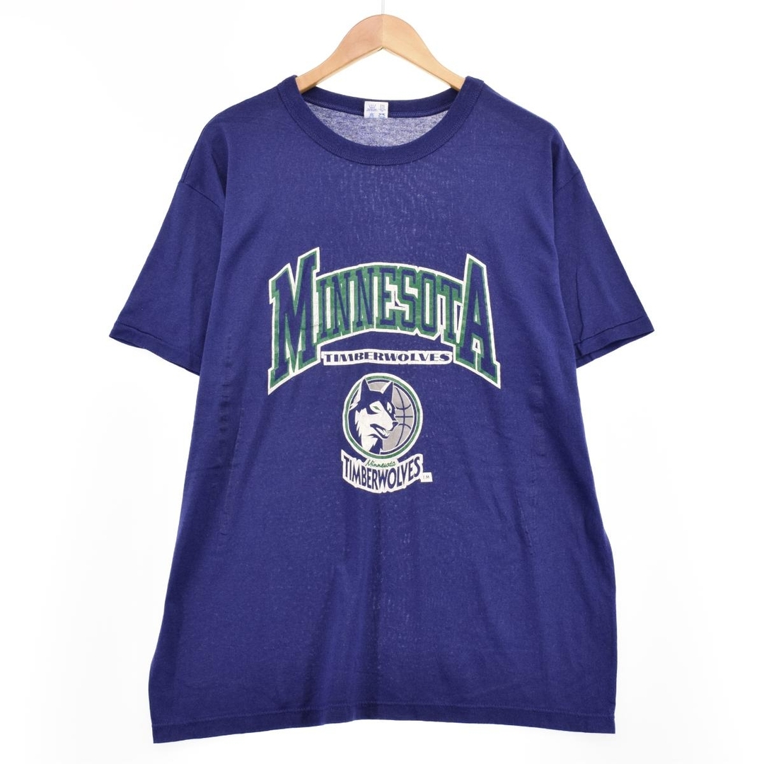 80年代 チャンピオン Champion トリコタグ NBA MINNESOTA TIMBERWOLVES ミネソタティンバーウルブズ プリントTシャツ USA製 メンズXL ヴィンテージ /eaa320973