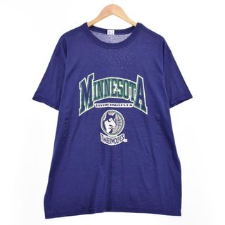 古着 80年代 チャンピオン Champion トリコタグ NBA MINNESOTA TIMBERWOLVES ミネソタティンバーウルブズ  プリントTシャツ USA製 メンズXL ヴィンテージ /eaa320973