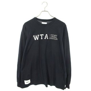 ダブルタップス(W)taps)のダブルタップス  23SS  231ATDT-CSM03 ロゴプリント長袖カットソー メンズ 1(Tシャツ/カットソー(七分/長袖))