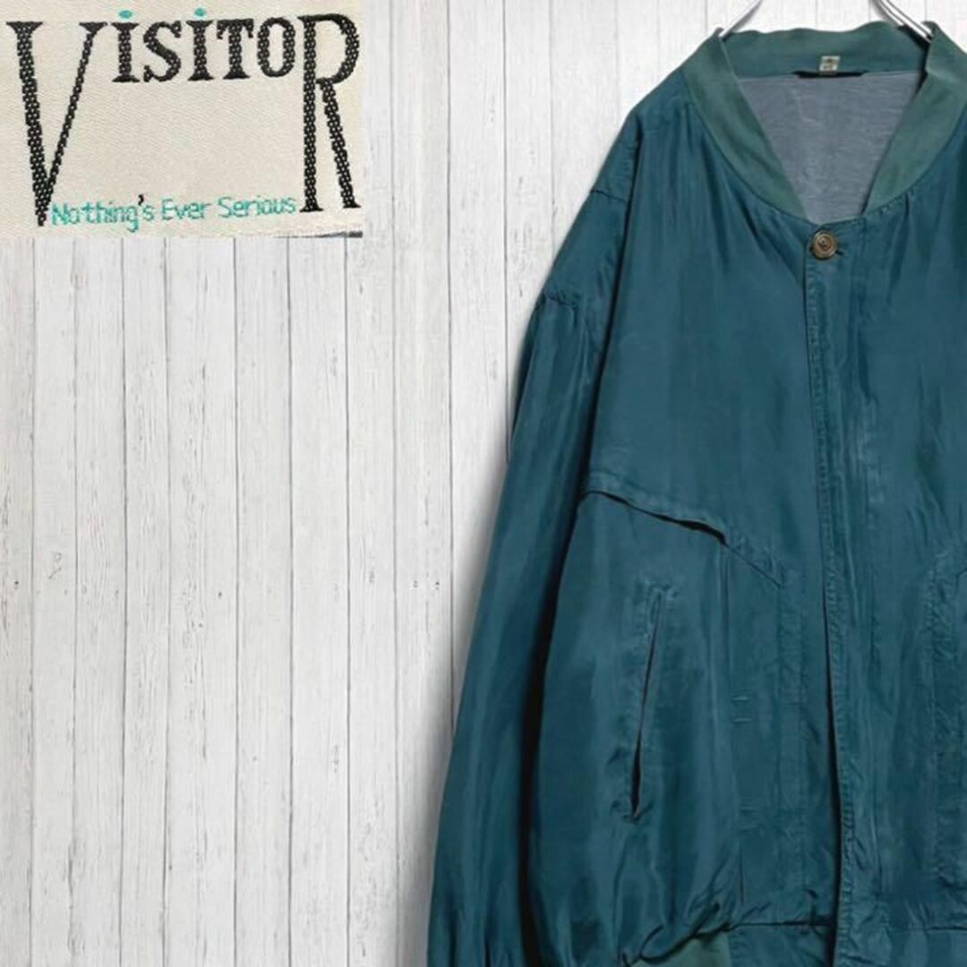 【LUIK】1990s zip-up silk jacket