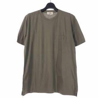 エルメス(Hermes)のエルメス HERMES Tシャツ 胸ポケット 丸首 XL カーキ 国内正規(Tシャツ/カットソー(半袖/袖なし))