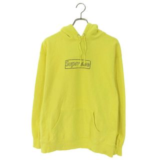 シュプリーム(Supreme)のシュプリーム  21SS  KAWS Chalk Logo Hooded Sweatshirt カウズチョークボックスロゴパーカー メンズ M(パーカー)