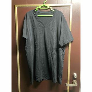 ユニクロ(UNIQLO)のXXL  ドライカラーvネックTシャツ　黒　ブラック　Black(Tシャツ/カットソー(半袖/袖なし))