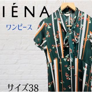 イエナ(IENA)の★IENA★  ボウタイ  ワンピース ドット 花柄 ストライプ Mサイズ(ロングワンピース/マキシワンピース)