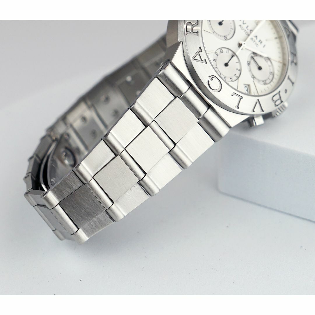 BVLGARI(ブルガリ)の美品 ブルガリ ディアゴノ クロノ ホワイト CH35S オートマティック メンズの時計(腕時計(アナログ))の商品写真