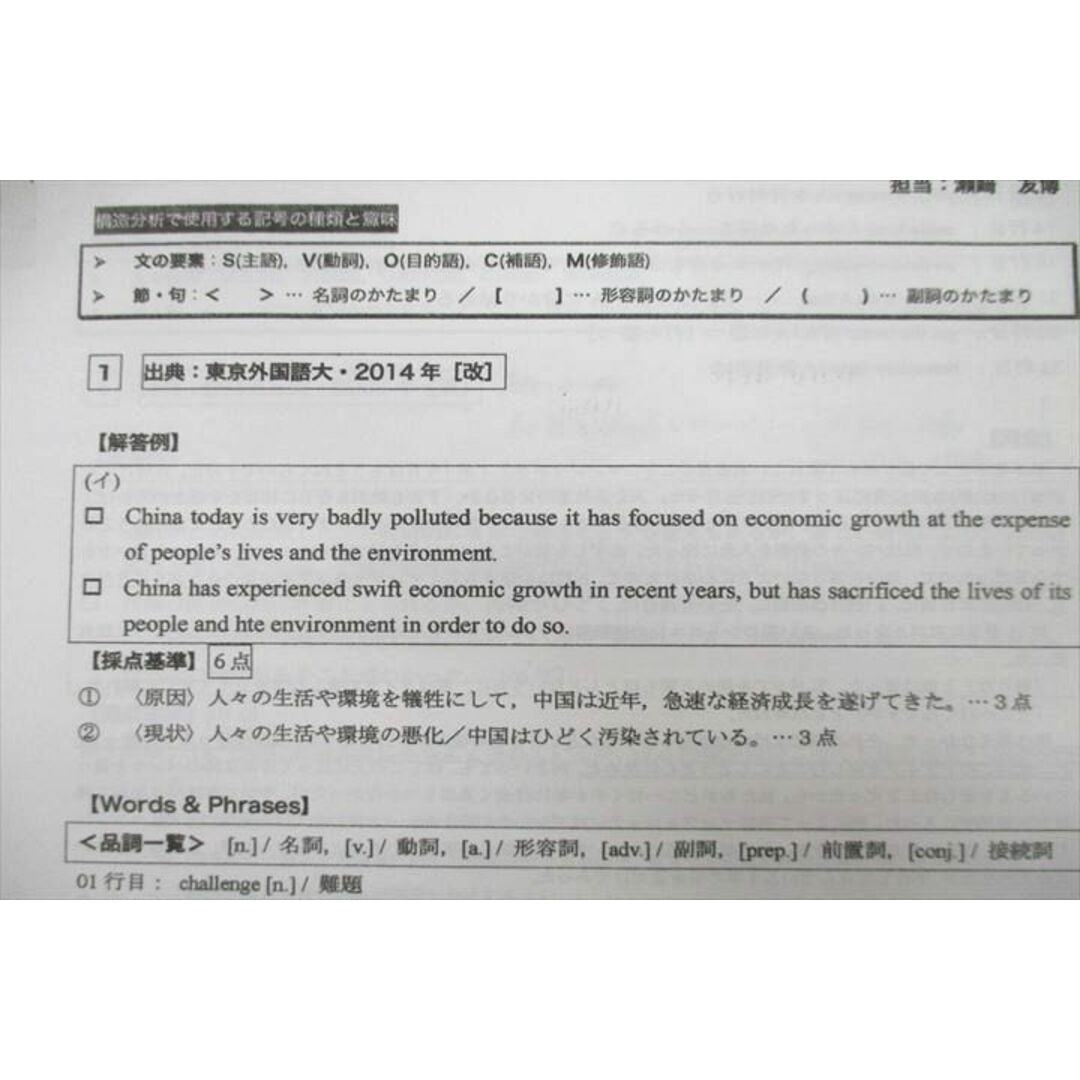 UZ26-067 河合塾 東京大学 東大英語/要約・和訳・総合/LC・作文・文法/リスニング/英作文等 テキスト通年セット 2022 計6冊  43M0D 語学/参考書