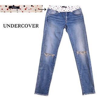 アンダーカバー(UNDERCOVER)の美品 UNDERCOVER アンダーカバー クラッシュ デニムパンツ(デニム/ジーンズ)