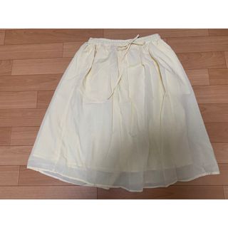 ショコラフィネ(chocol raffine)のchocol raffine robe♡パステルイエロー　無地　シンプル　黄　淡(ひざ丈スカート)