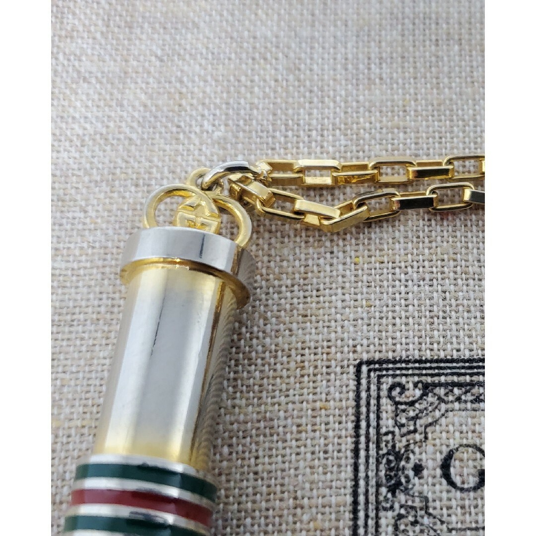 Gucci(グッチ)の【超レア廃盤品】オールドグッチ シェリーライン ネックレス 香水 ペンダント レディースのアクセサリー(ネックレス)の商品写真