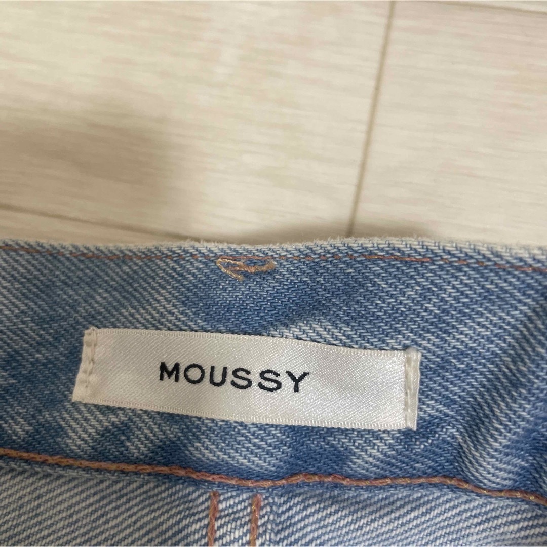 moussy(マウジー)のmoussy ダメージデニム レディースのパンツ(デニム/ジーンズ)の商品写真