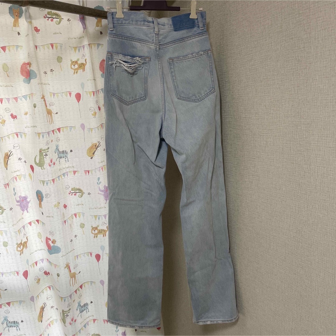 moussy(マウジー)のmoussy ダメージデニム レディースのパンツ(デニム/ジーンズ)の商品写真