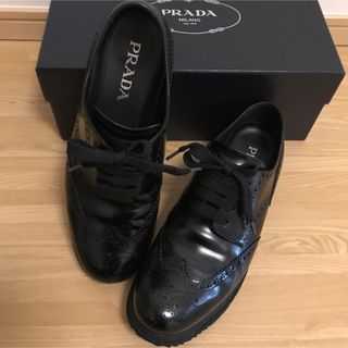 プラダ(PRADA)の新品同様　極美品　PRADA レザー　スニーカー　ローファー　27.5㎝(スニーカー)