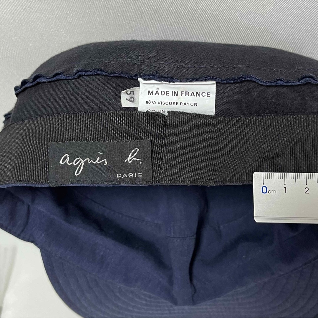 agnes b.(アニエスベー)の【美品】agnes b.アニエスべー フランス製 上品な色味リネン混キャスケット メンズの帽子(キャップ)の商品写真