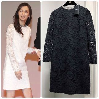 サンローラン(Saint Laurent)の【ご専用】サンローラン 美品 北川景子さん結婚会見 幻ワンピース(ひざ丈ワンピース)