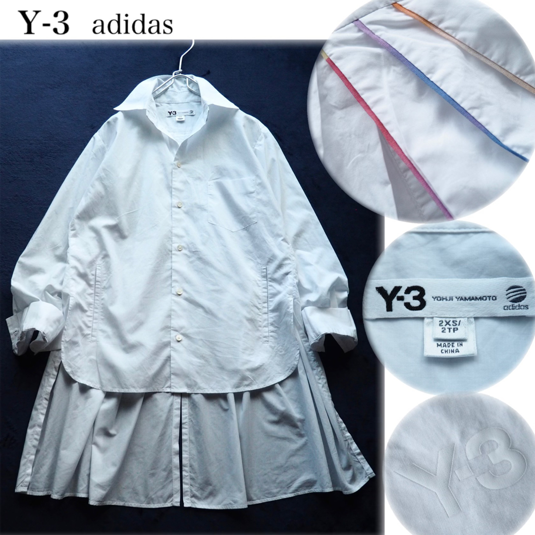 Y-3 adidas バックタック アシンメトリーシャツ 長袖 165サイズ